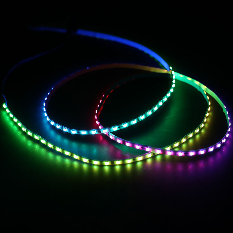 WS2812B Smallest 3mm High Density Flexible Addressable RGB LED Strip 3.28ft 144LEDs